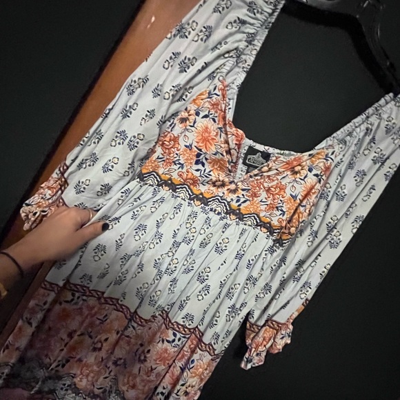 Boho long sleeve summer fall spring dress - Picture 2 of 2